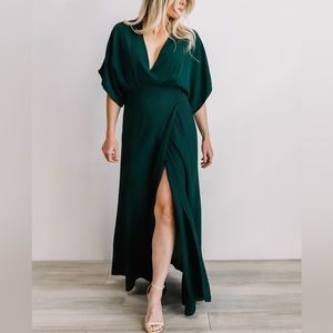 Emerald wrap dress
